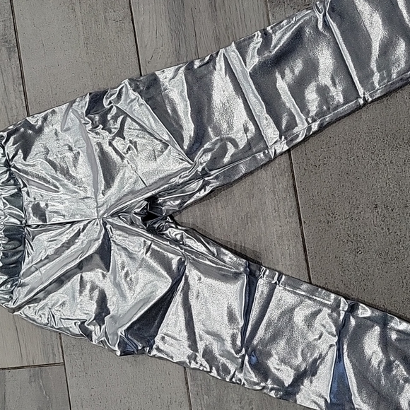 Speerise silver leggings high end dance&custom clothin company  size medium#17 - Picture 2 of 8